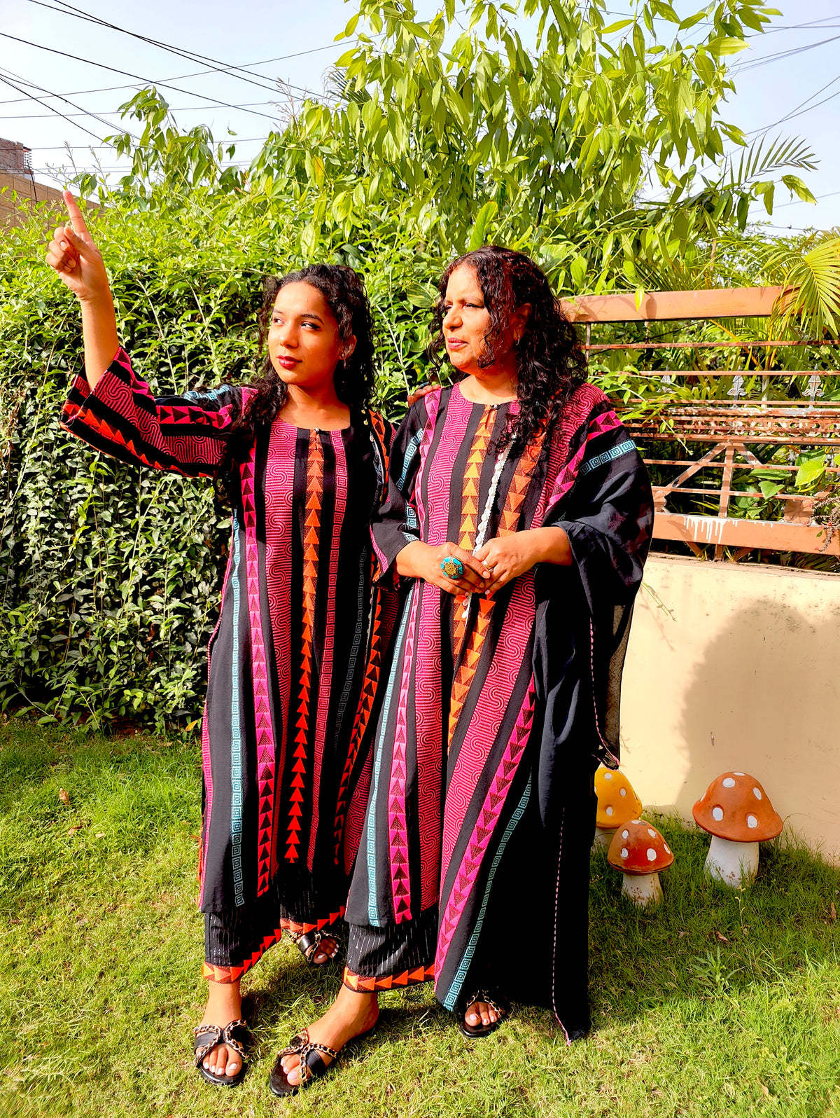Black Afghani Embroidered Weave Stitched Suit Set